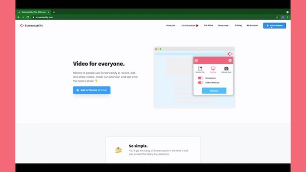 Install the Screencastify Record Extension
